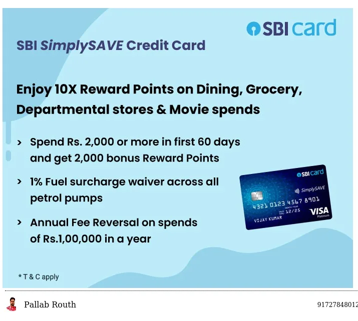 SBI Simply SAVE credit card