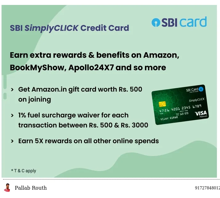 SimplyCLICK SBI Credit Card