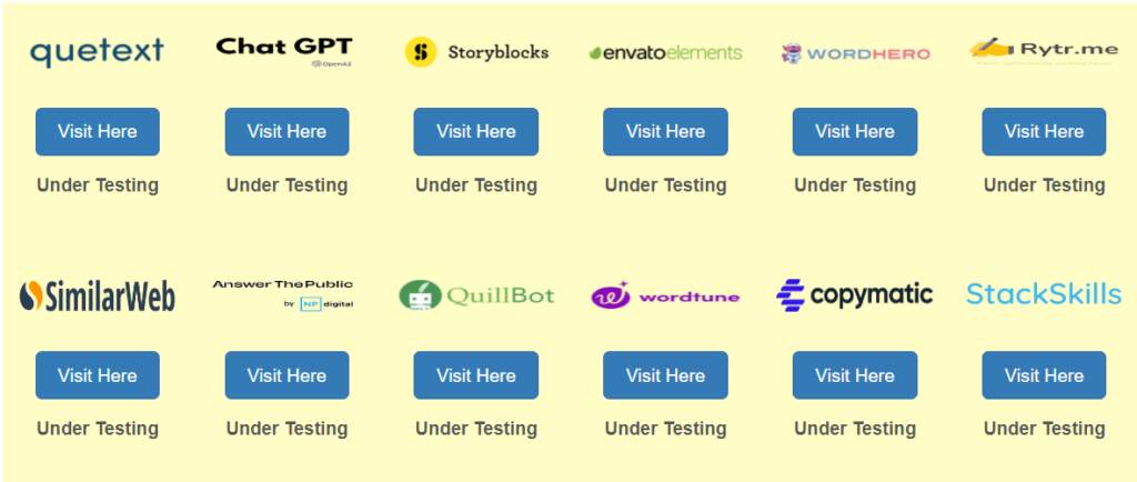 SEO under testing tools